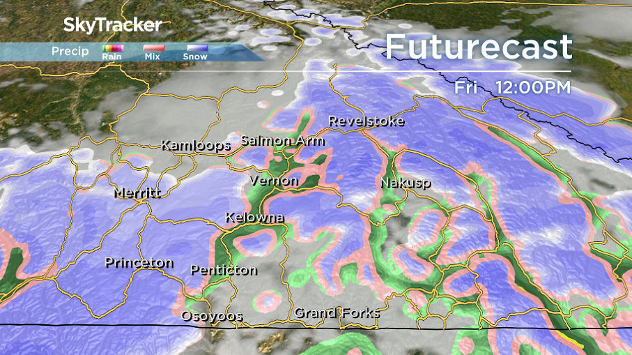 Snow is expected to transition to rain during the day on Friday.