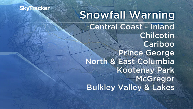 More Than A Dozen Snowfall Warnings Issued For B.C.’s Central Interior ...