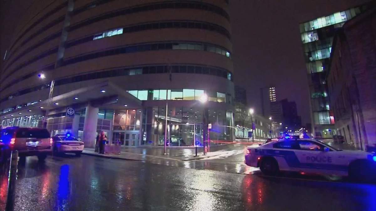 Investigators at the scene Monday morning.