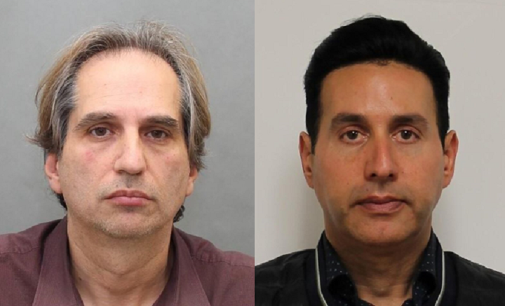 Vincent DeMasi, left, and Evangelos Karayannopoulos were both charged with fraud, police say.