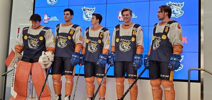 The Edmonton Oil Kings debuted their 2019 teddy bear toss jerseys on Monday. 