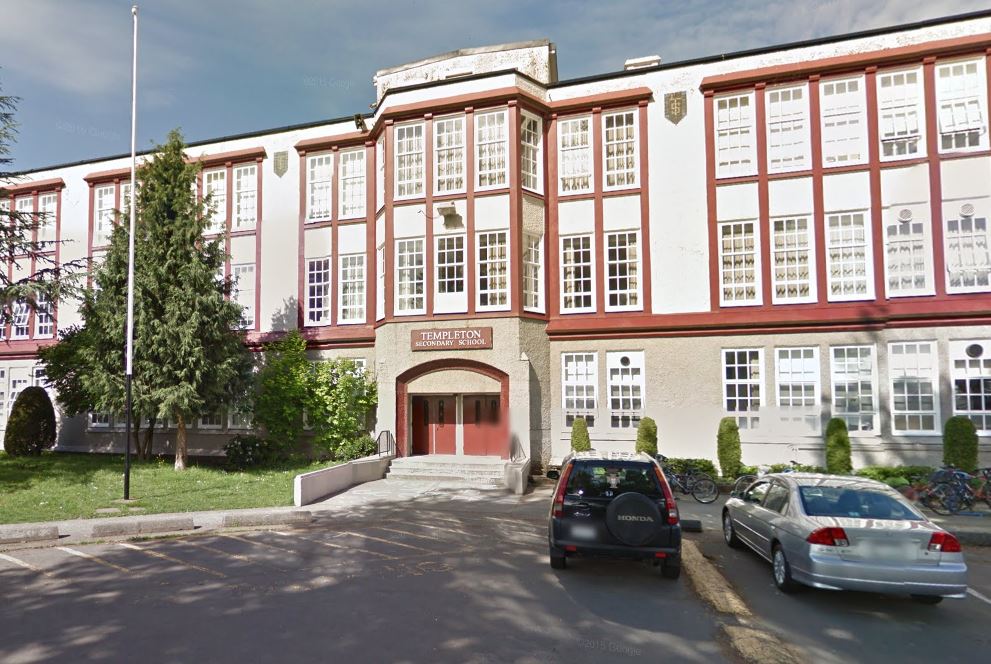Templeton Secondary School in Vancouver, where a single case of tuberculosis has been confirmed.