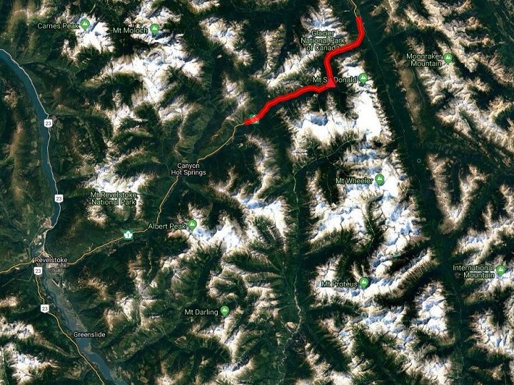 The Trans-Canada Highway east of Revelstoke is undergoing avalanche control work on Wednesday. Delays are expected to last until 4 p.m.