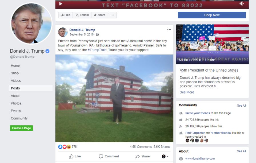 Donald J. Trump / Facebook