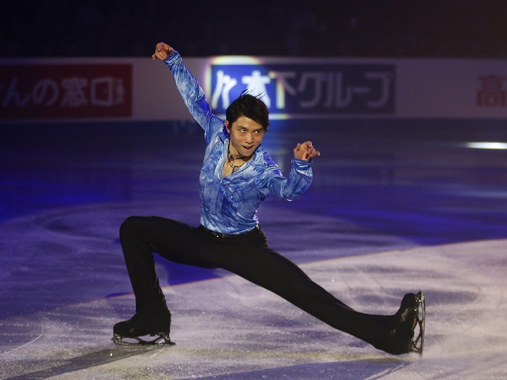 Yuzuru Hanyu of Japan, seen in action at Skate Canada International in Kelowna on Oct. 27, 2019. 