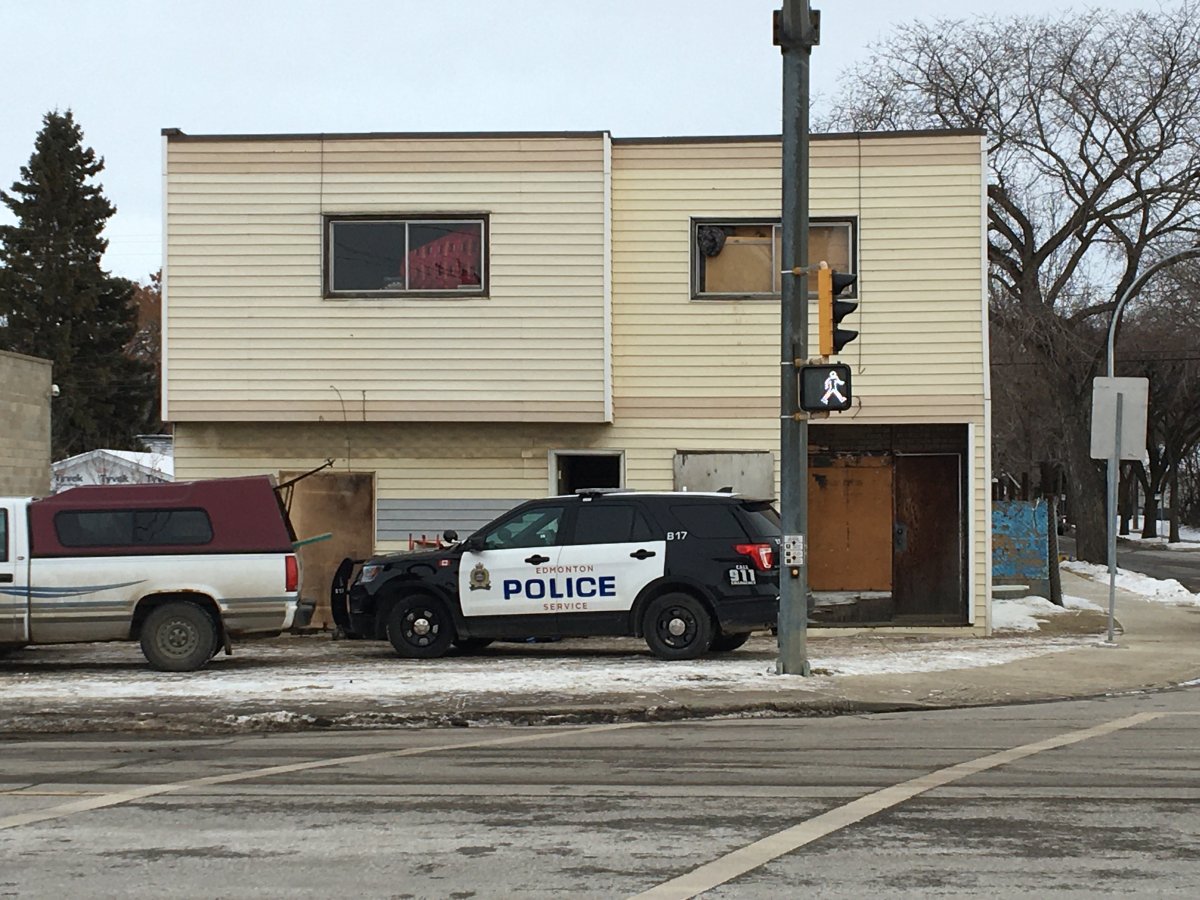 Police investigate alleged assault at residence near 121 Avenue and 66 Street. Jan. 3, 2020.