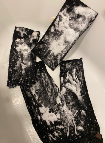 Nikki Wright and her daughter put clothes outside on Jan. 15, 2020.