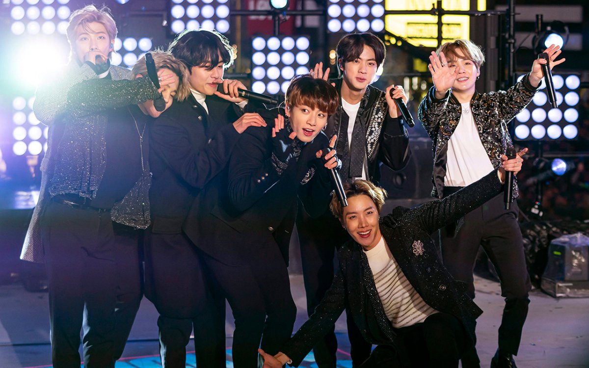 BTS perform at the Times Square New Year's Eve celebration on Tuesday, Dec. 31, 2019, in New York.