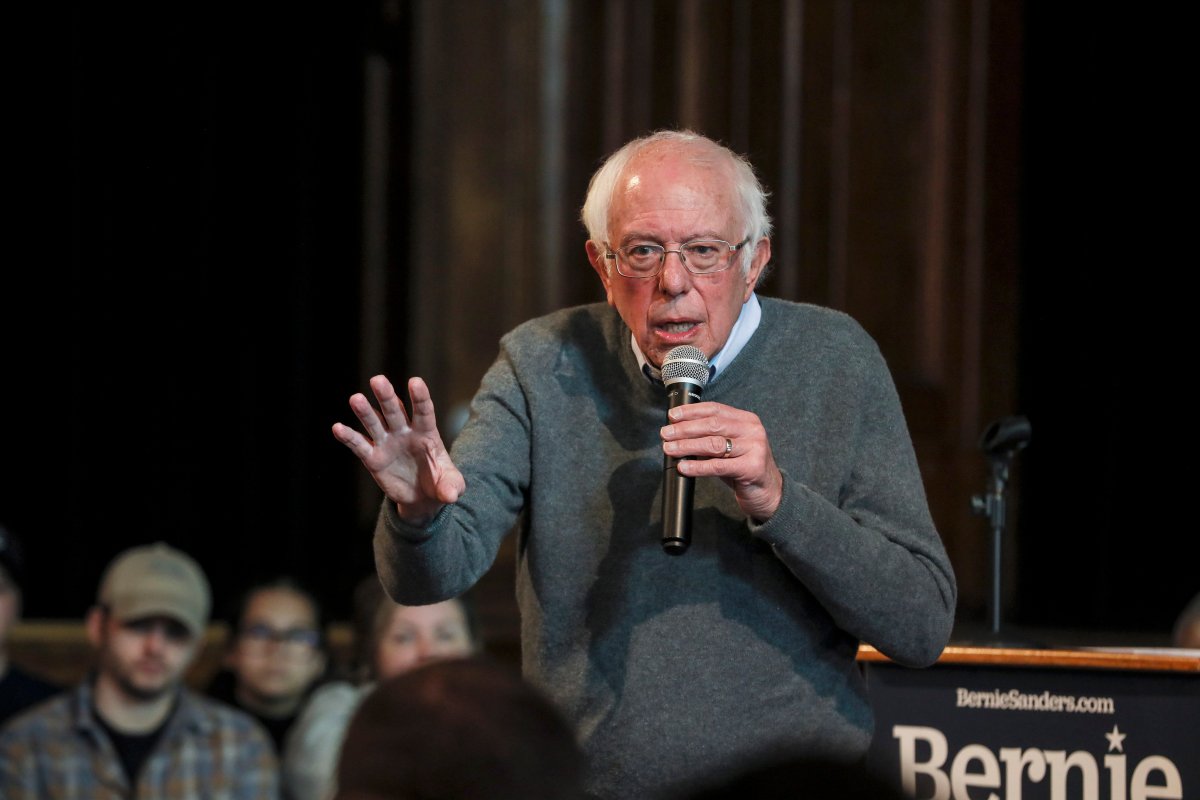 In this Sunday, Dec. 29, 2019, file photo, Democratic presidential candidate U.S. Sen. Bernie Sanders, I-Vt., speaks at a Newport Town Hall Breakfast at the Newport Opera House in Newport, N.H. Sanders says he raised more than $34.5 million in the final three months of 2019, showing that a recent heart attack hasn't slowed the Vermont senator's fundraising prowess with the start of the Democratic presidential primaries looming. 