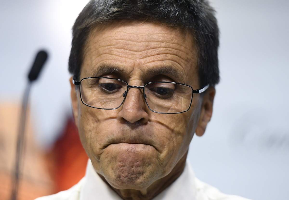Hassan Diab attends a press conference on Parliament Hill in Ottawa on Friday, July 26, 2019. Diab is suing the federal government over his extradition to France on allegations of terrorism. 