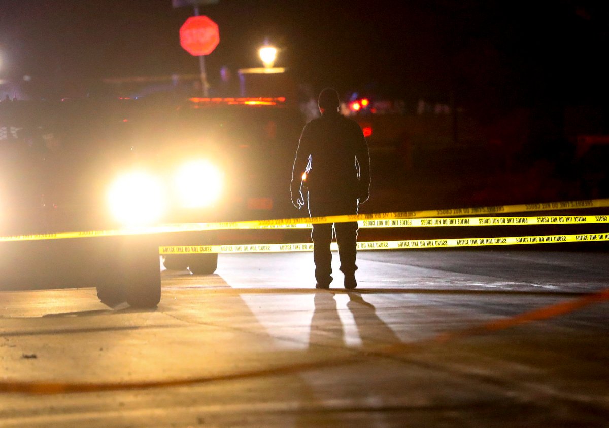 Police investigate after four people were killed and fifth person was injured in a shooting at a Grantsville, Utah, home Jan. 17, 2020.