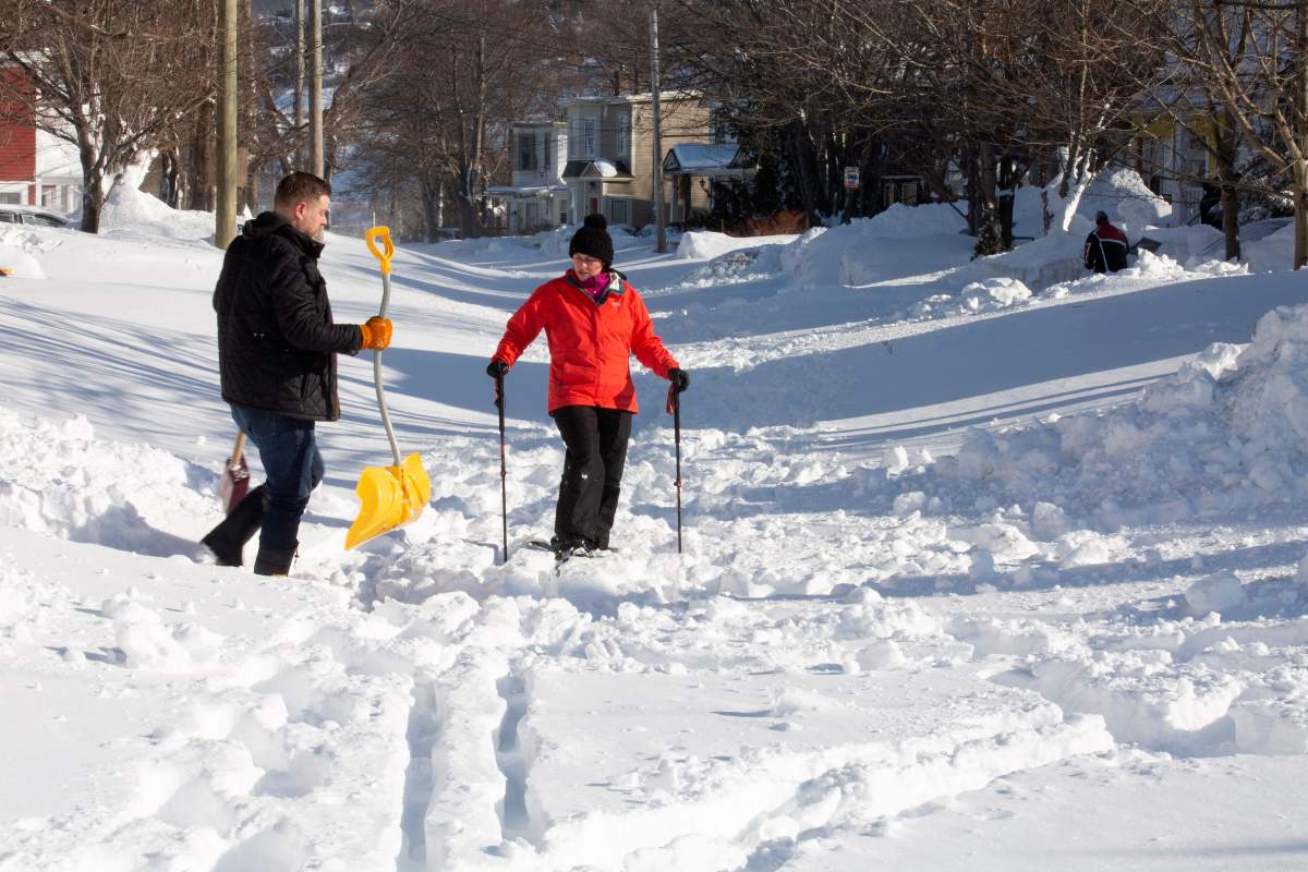 Residents of downtown St. John’s, NL on Saturday, Jan. 18, 2020. THE CANADIAN PRESS/Paul Daly