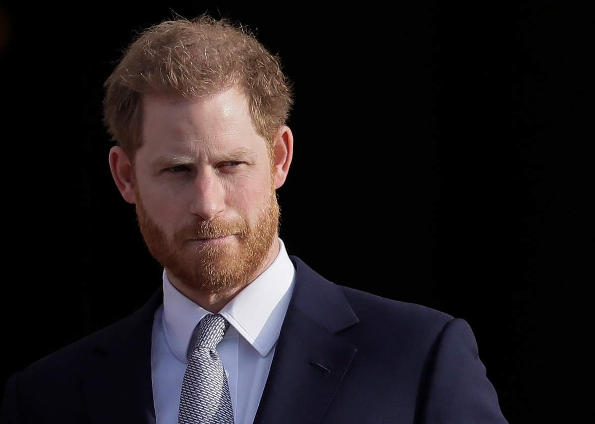 In this Thursday, Jan. 16, 2020, file photo, Britain’s Prince Harry arrives in the gardens of Buckingham Palace in London.