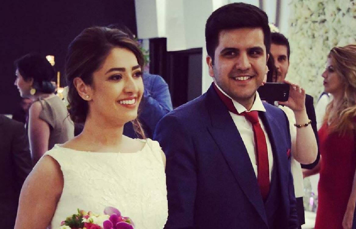 Negar Borghei (left) with her husband Alvand Sadeghi.