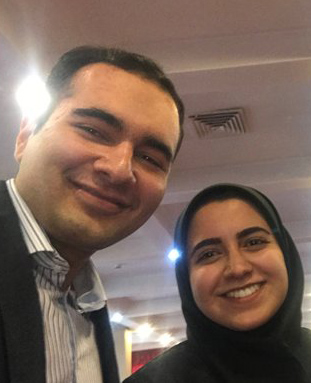 Mohammad Asadi Lari and Zeynab Asadi Lari in a Twitter photo.