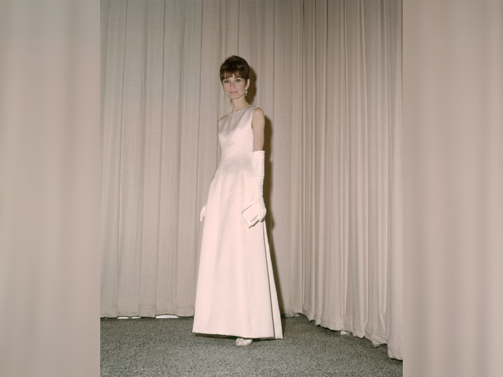 Audrey Hepburn, star of the film ‘My Fair Lady’, attends the 37th Academy Awards in Santa Monica, Calif.