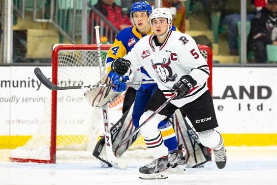 Dawson Barteaux with the Red Deer Rebels.