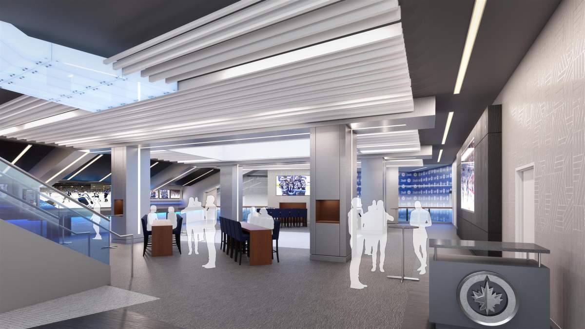 A rendering of some of the renovations to take place at Bell MTS Place.