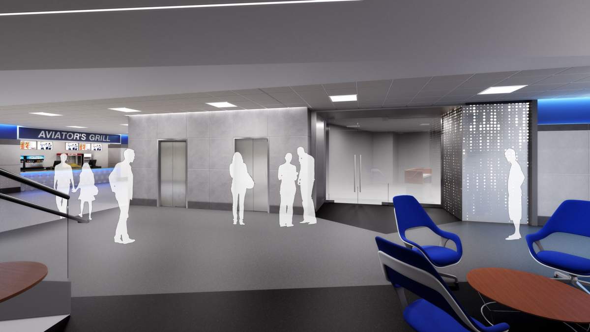 A rendering of some of the renovations to take place at Bell MTS Place.