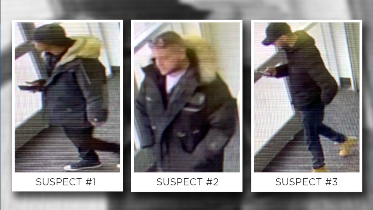 Police are looking for three suspects who deactivated RFID tags and stole merchandise from the Best Buy in Ancaster. 
