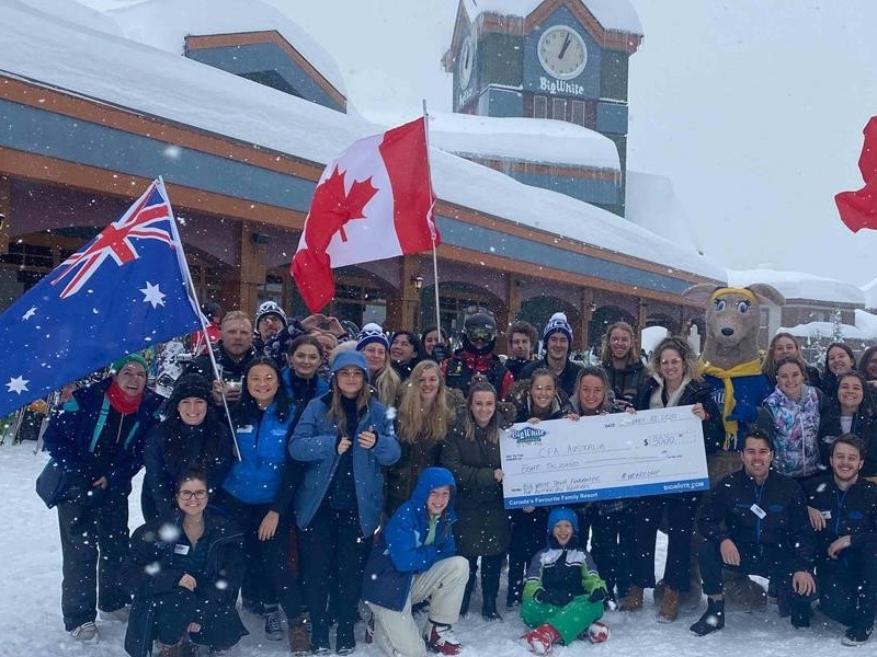 More than $22,000 was raised from a variety of recent fundraisers at Big White Ski Resort near Kelowna for Australia’s bushfire crisis.