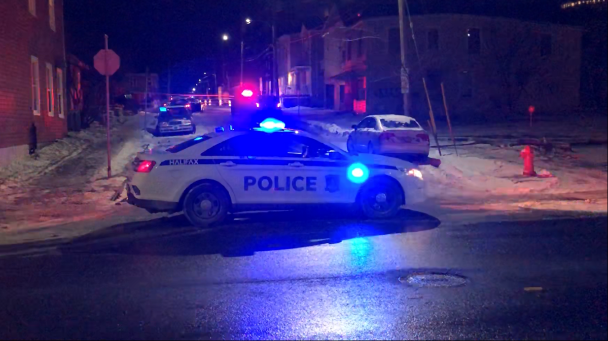 Police block off Bilby Street In Halifax's North End on Jan. 17, 2019.