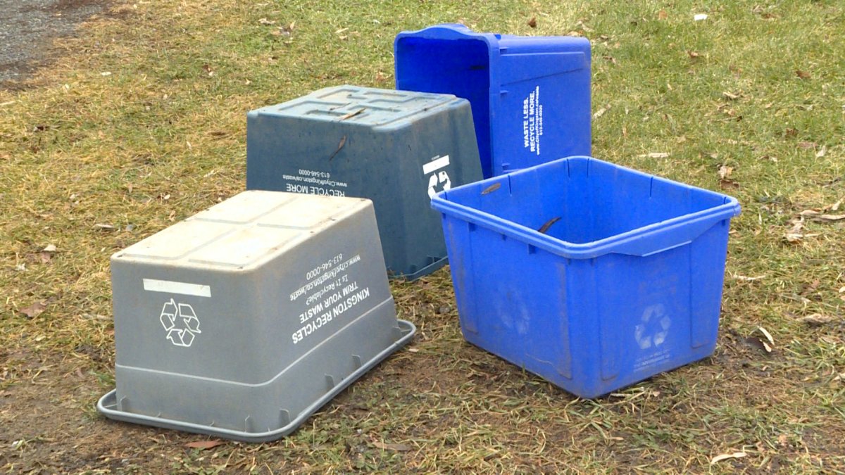 Recycling boxes .
