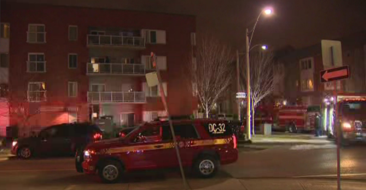 Toronto firefighters extinguished a three-alarm blaze that broke out at an apartment complex on Thursday morning.
