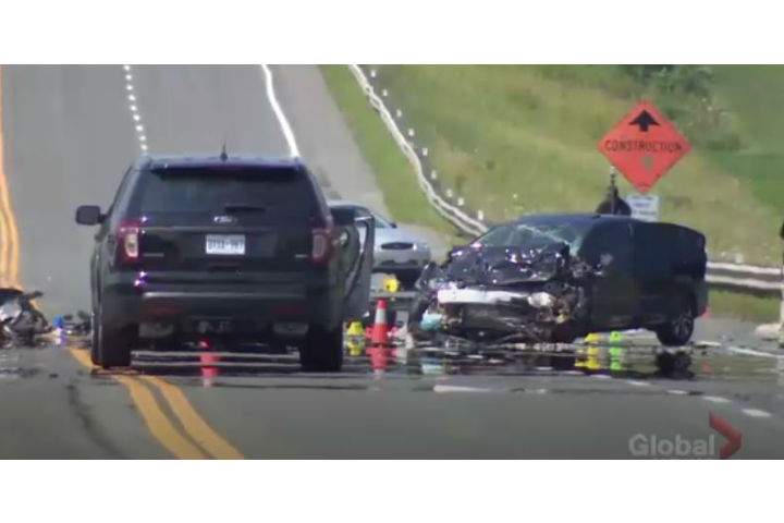 At the time of the incident, police say they were called to the area of Davis Drive west of Keele Street for the multi-vehicle crash that involved nine people.