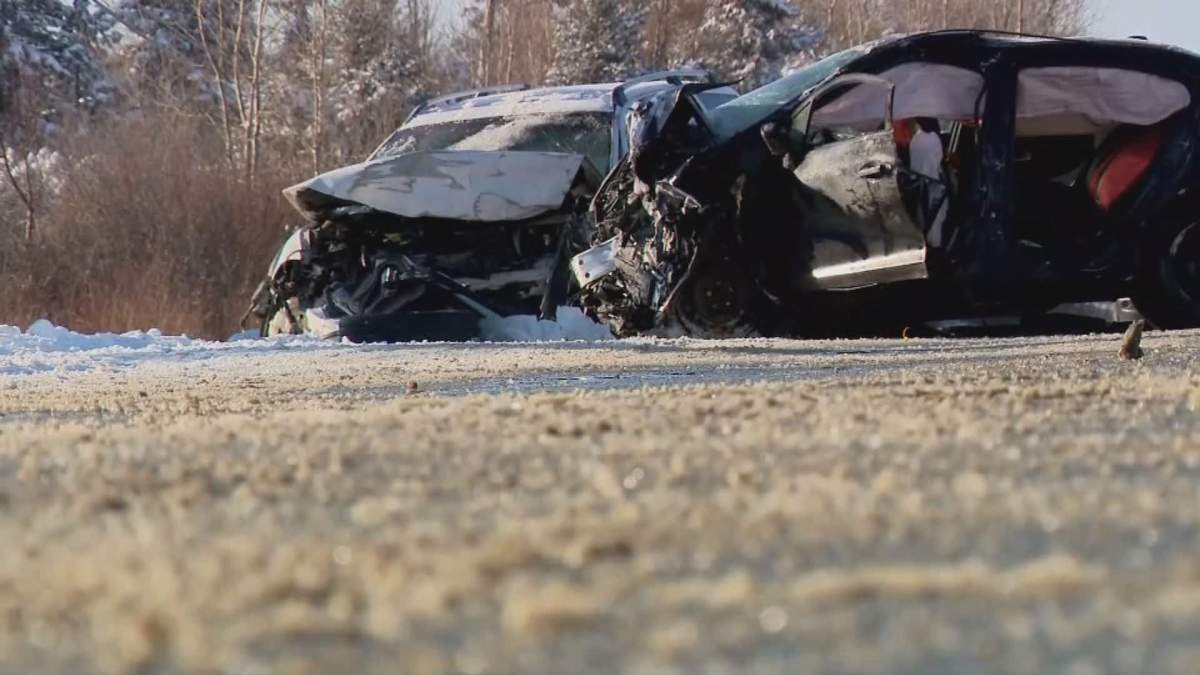 The collision took place Monday morning on Route 108.