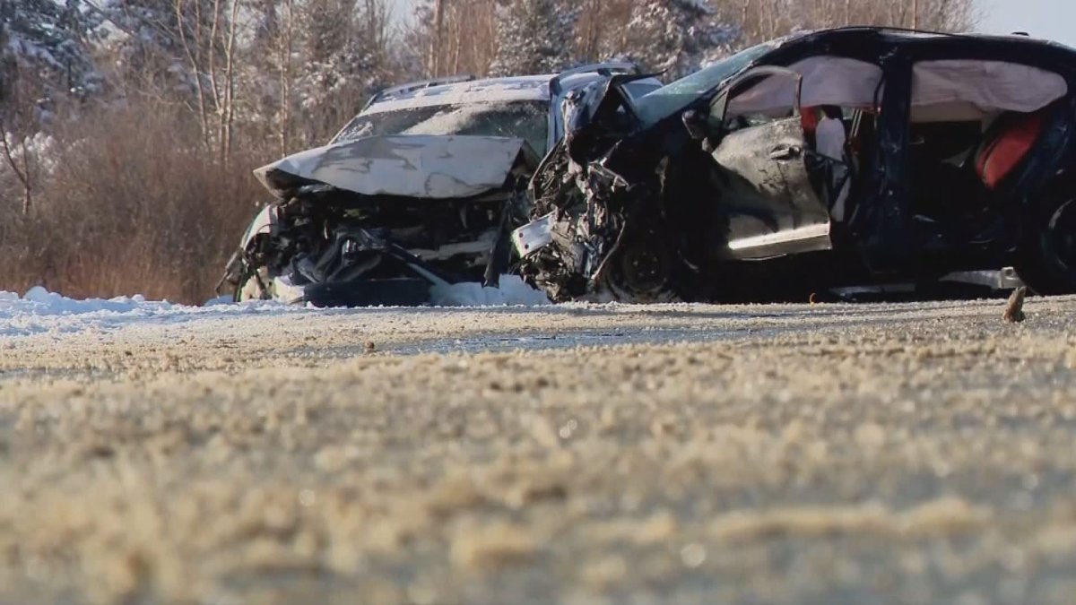 The collision took place Monday morning on Route 108.