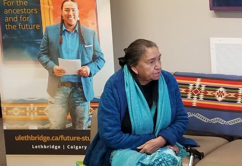 On Monday, the University of Lethbridge renamed its Elders Room in honour of their former Elder in Residence, Carolla Napiakii Calf Robe.