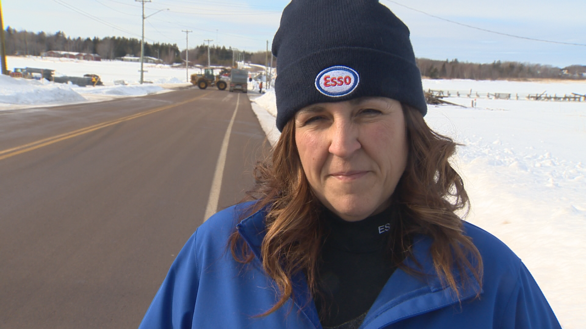 Christine Duguay, the owner of the Cap-Pelé Esso, says residents will continue to push the province for a permanent replacement