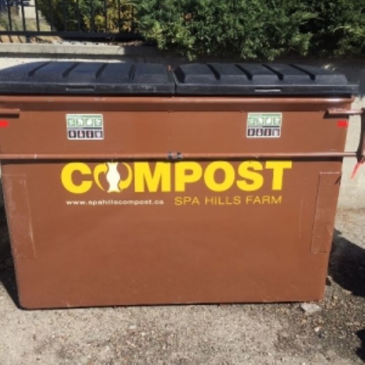 One of the public compost bins the City of Vernon provided during the initial pilot project. 
