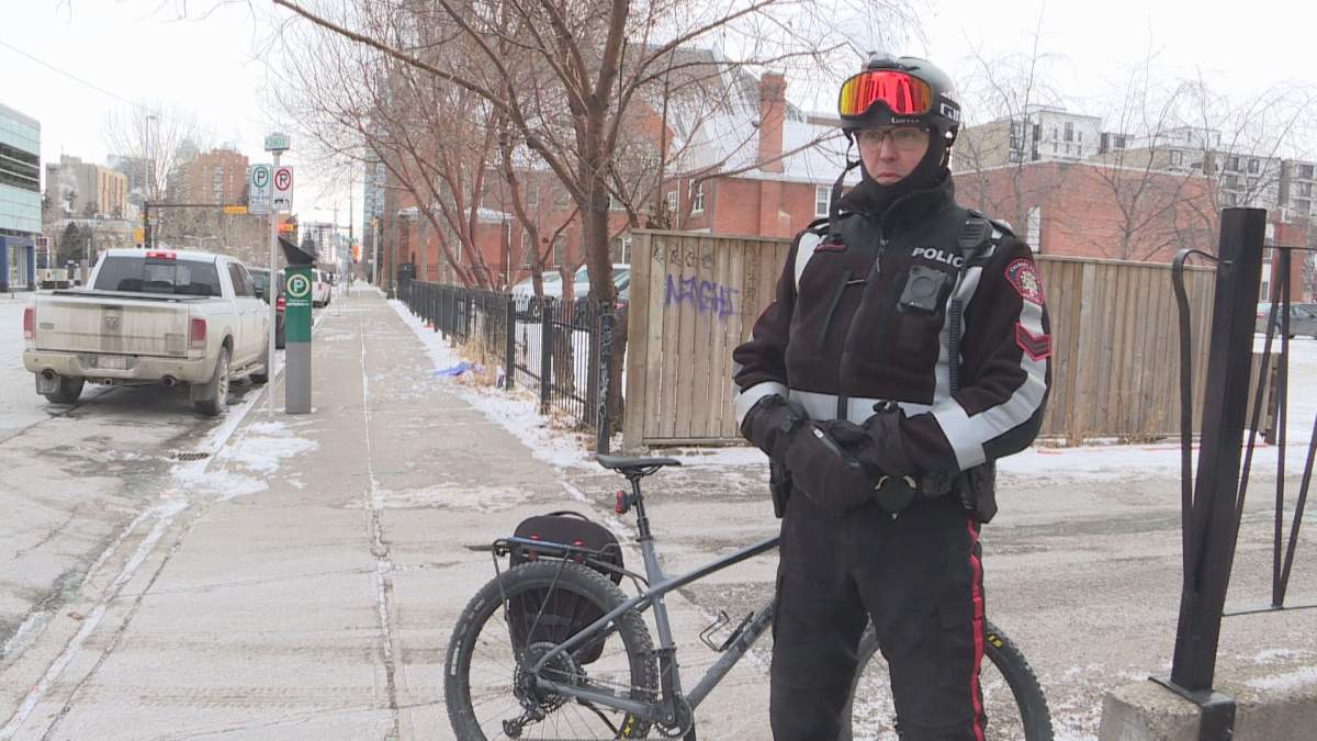 Sgt. Scott Neilson leads one of the two CPS bike patrol teams that patrols every day of the year – even the when the snow falls and temperature drops.