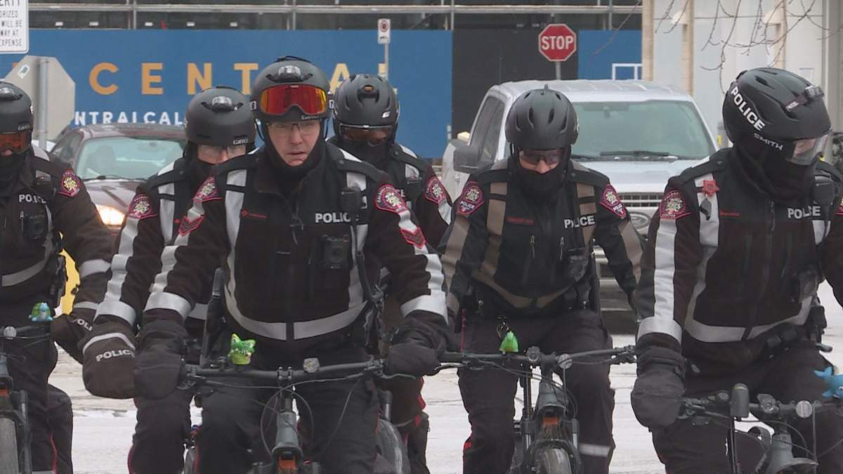 Sgt. Scott Neilson leads one of the two CPS bike patrol teams that patrols every day of the year – even the coldest ones.