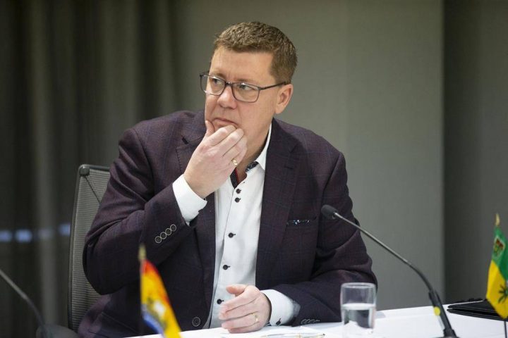 Saskatchewan Premier Scott Moe is seen during a media availability alongside New Brunswick Premier Blaine Higgs and Ontario Premier Doug Ford, both not pictured, in Toronto on Sunday, Dec. 1, 2019. The Opposition NDP is calling for more disclosure around Premier Scott Moe's travel in light of an increase in expenses and a $4,000 charter flight bill. THE CANADIAN PRESS/Chris Young.