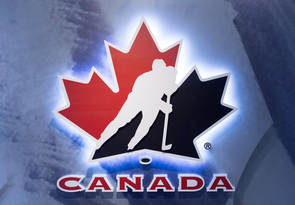 Hockey Canada logo is seen at an event in Toronto on Wednesday Nov. 1, 2017.