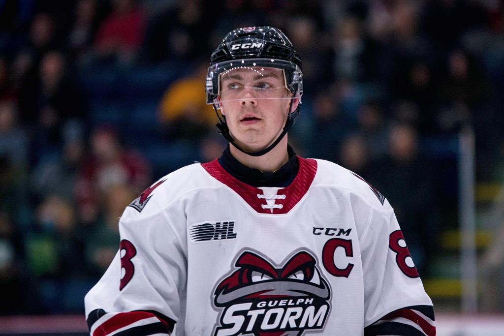 Cam Hillis of the OHL's Guelph Storm is shown in a handout photo.