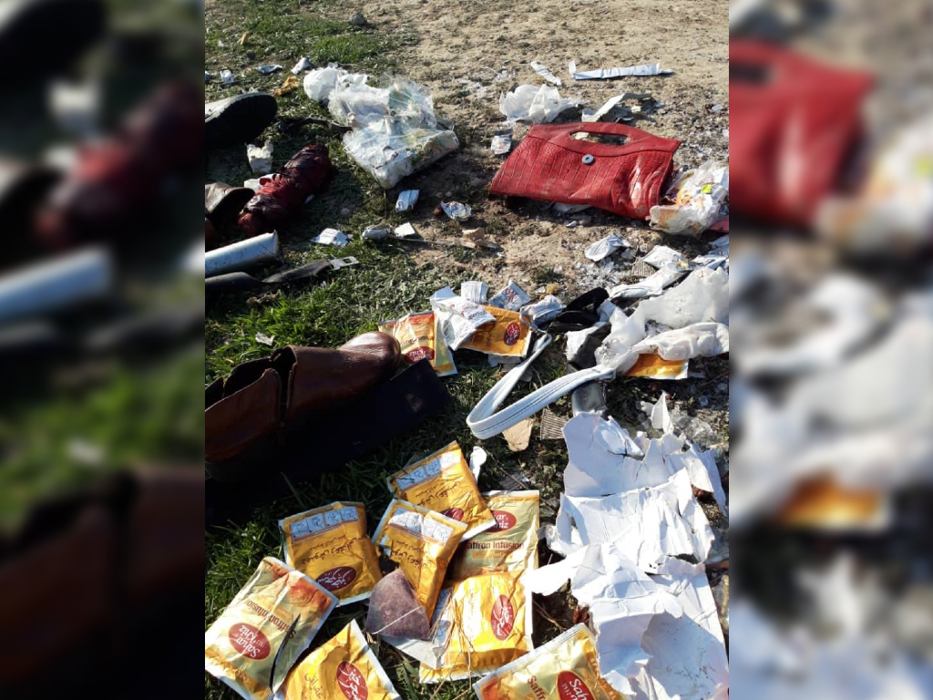 Remnants of what crash victims presumably packed in their luggage were strewn around the site.