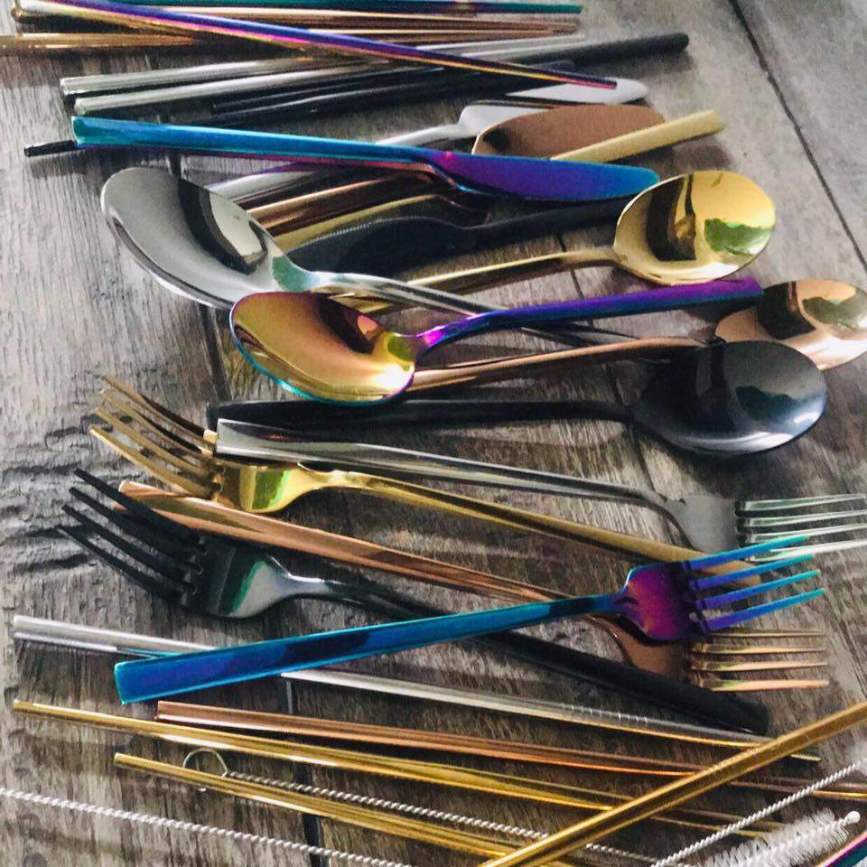 A Winnipeg couple's luxury, eco-friendly cutlery is headed to the Super Bowl. 