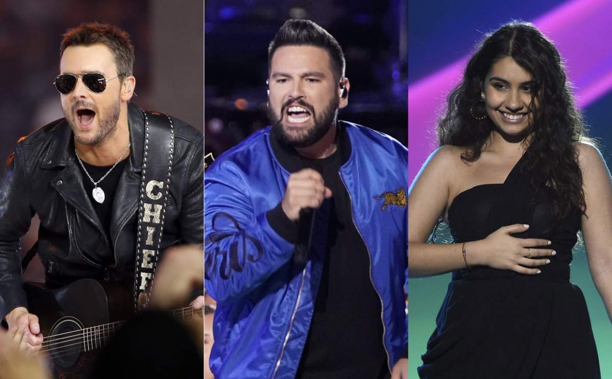 (L-R) Eric Church, Shay Mooney and Alessia Cara. All three musicians are set to headline Ontario's biggest country music festival, Boots & Hearts, in August 2020.