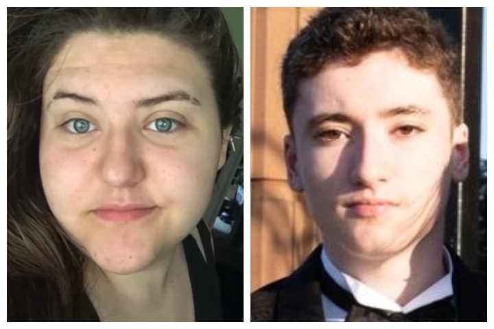Dia Lathora, left, called police to help her British gaming friend, Aidan Jackson, on the right.