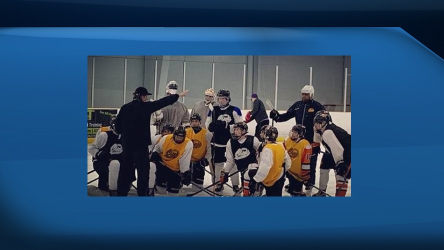Mike Babcock puts the Elgin-Middlesex Chiefs Major Midget team through the paces during a high-tempo practice.