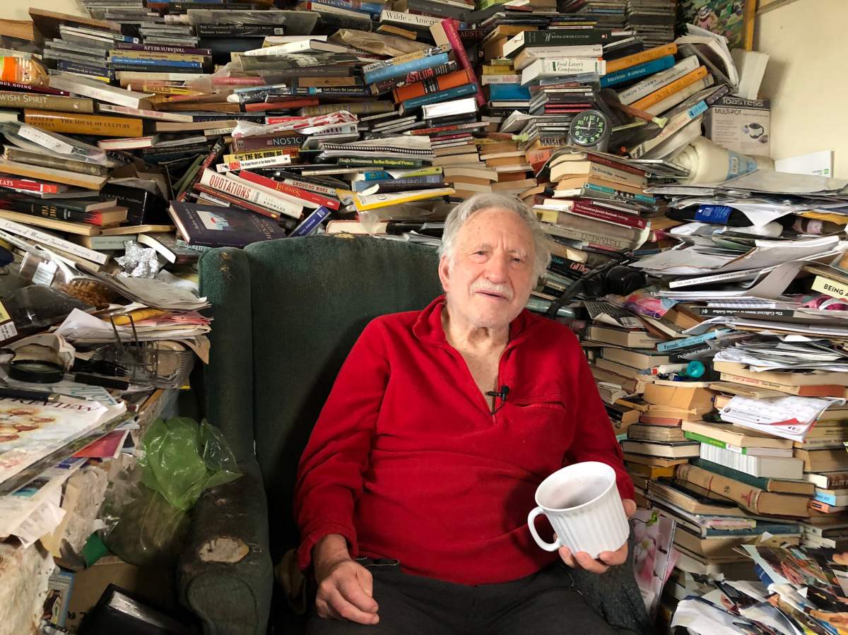 Joshua Goldhar, 83, has been collecting thousands of books and now is ready to donate them all.