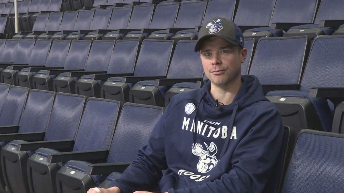 Eric Comrie at Bell MTS Place on January 6, 2019.