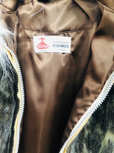 A sealskin coat donated to the Whyte Avenue Goodwill store in Edmonton, Alta.