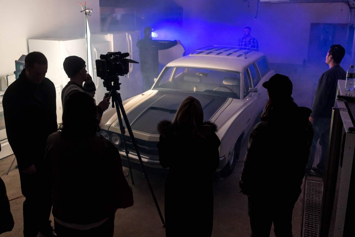 Image from the set of Edmonton based production Hot Box. 