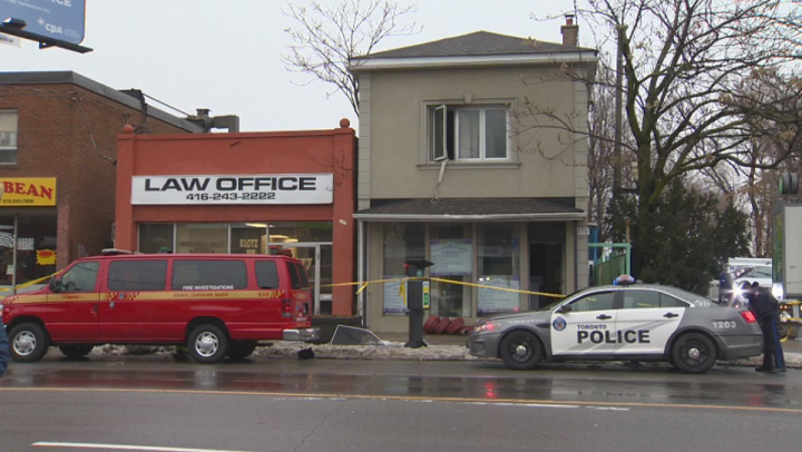 Crews at the scene of the fire Saturday morning.