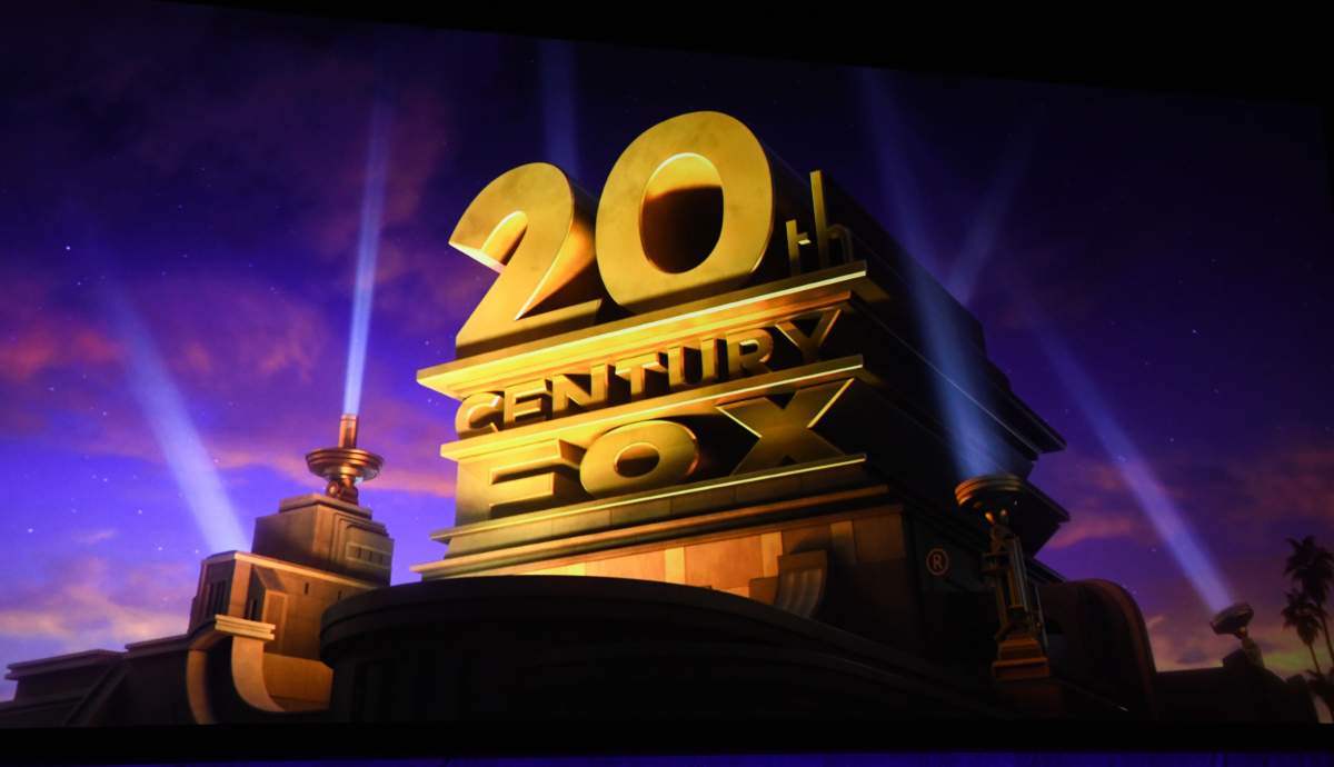 View of the 20th Century Fox logo during the CinemaCon Walt Disney Studios Motion Pictures special presentation at the Colosseum Caesars Palace on April 3, 2019, in Las Vegas, Nev. (Photo by VALERIE MACON / AFP)